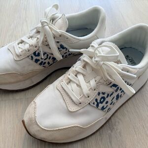 New Balance 237 Sneaker White Black Leopard Print Women’s Size 8 Retro Running